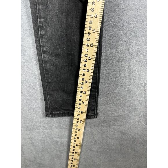 Levi's 711 Skinny Jeans Womens 28 Black Wash Denim Cotton Mid-Rise Distressed - Picture 5 of 7